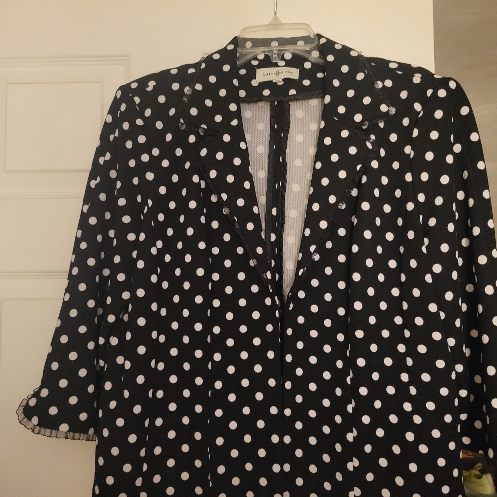 Black and White Polka Dot Blazer